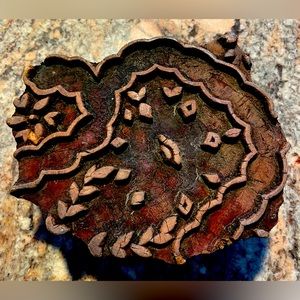 Vintage Handmade Wooden Batik Fabric Stamp